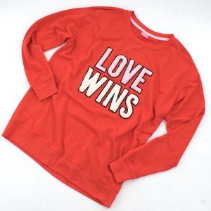 Jenni Love Wins Orange Sweatshirt S NWOT